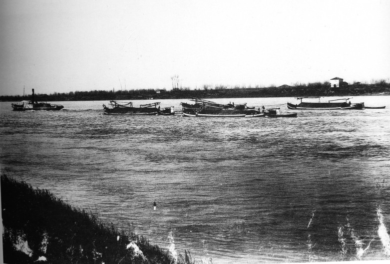 Il fiume Po intorno al 1920